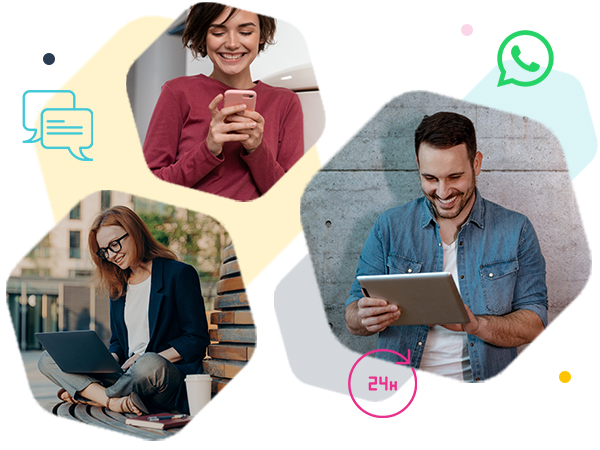 begeisterte Kunden begeisterte Kunden durch WhatsApp
